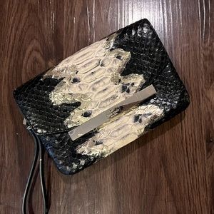 Kate Spade leather snake skin wristlet, lightly used